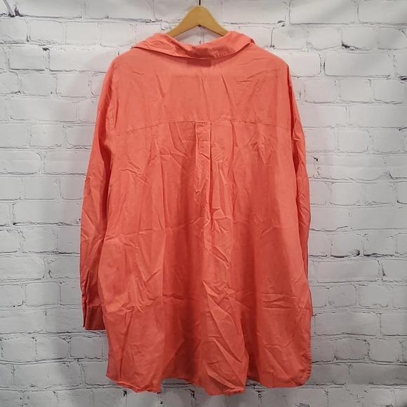 Woman Within Coral Crochet V Neck Shirt Size 3x NWOT - Picture 8 of 10